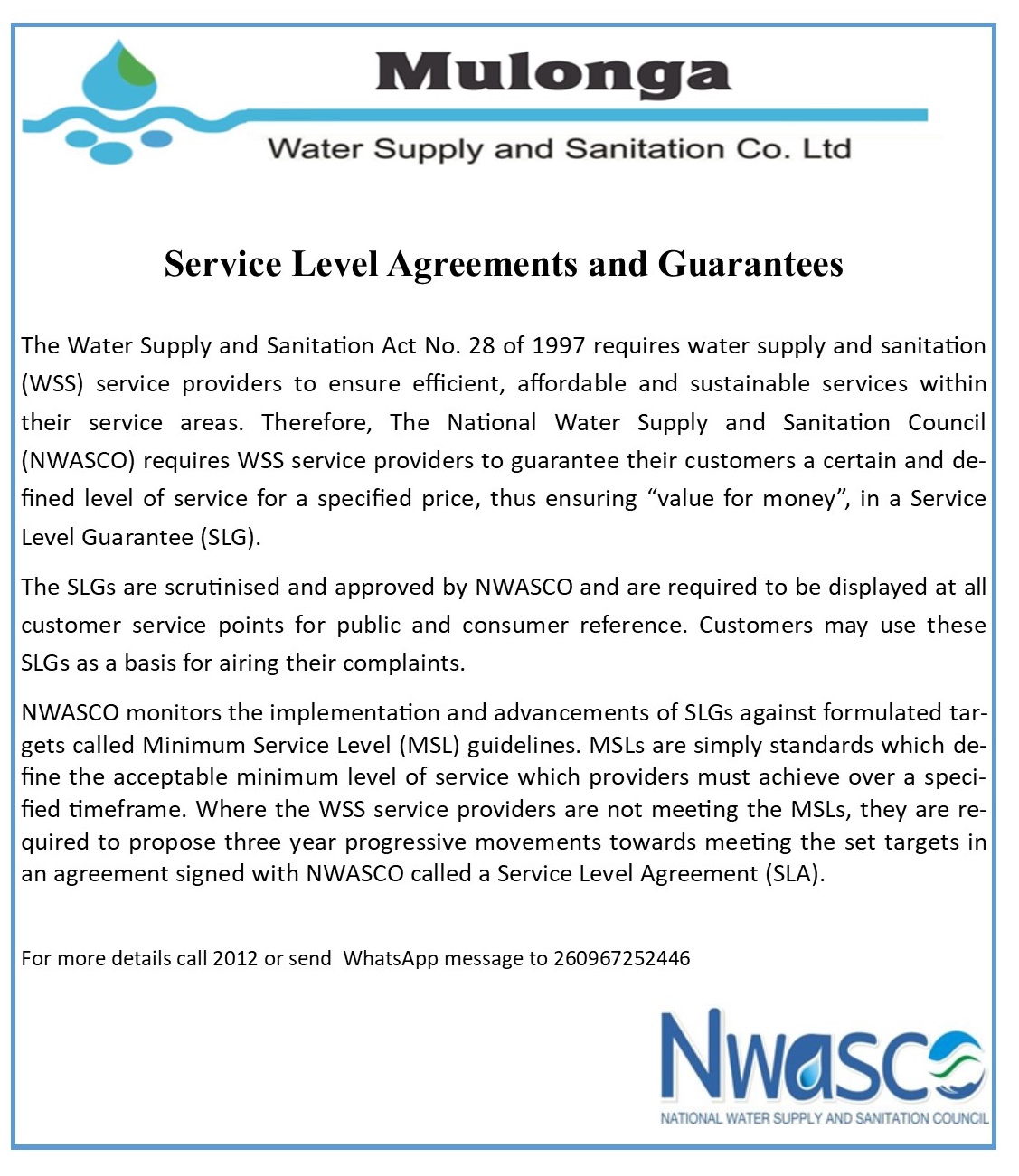 Service Level Agreements and Guarantees